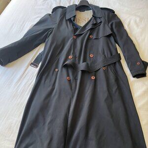 Cerruti 1881 Long Black Trench Coat
